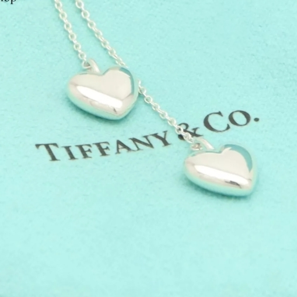 Tiffany & Co. Silver Double-Heart Necklace